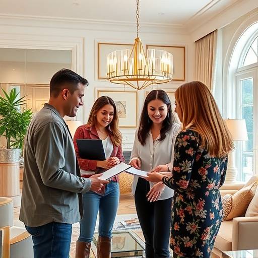 Dream Home Designers reality show thumbnail. Interior designers collaborating on a luxurious home renovation project.